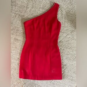 Miscreants Red One Shoulder Mini Dress XS 0/2